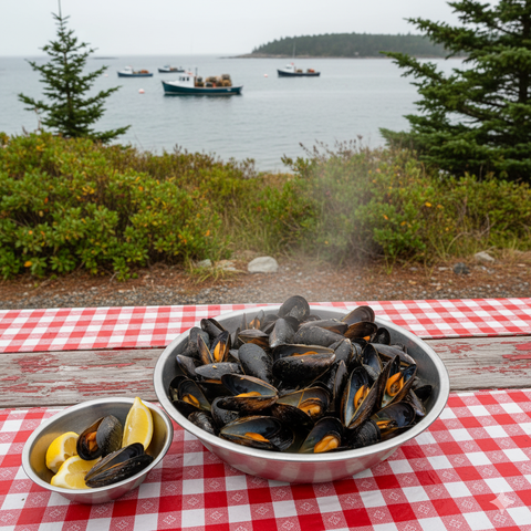 MUSSELS-1 LB. Maine Fresh Live Mussels