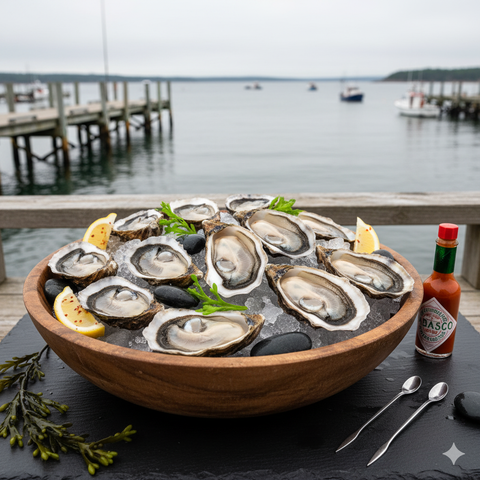 OYSTERS- 12 Fresh Maine Live Oysters